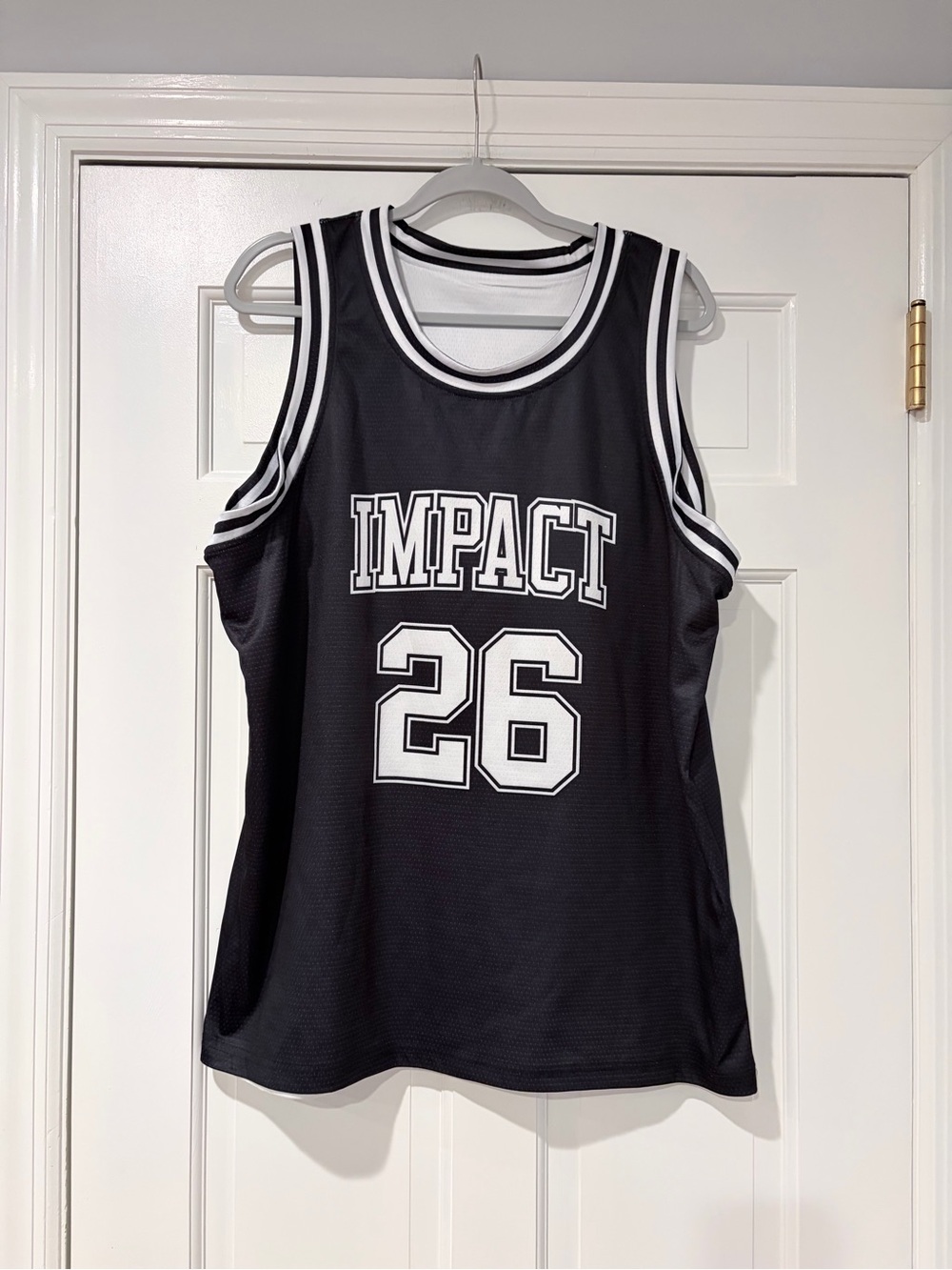 Black 'Impact 26' Mens Athletic Jersey Tank Reversible Large